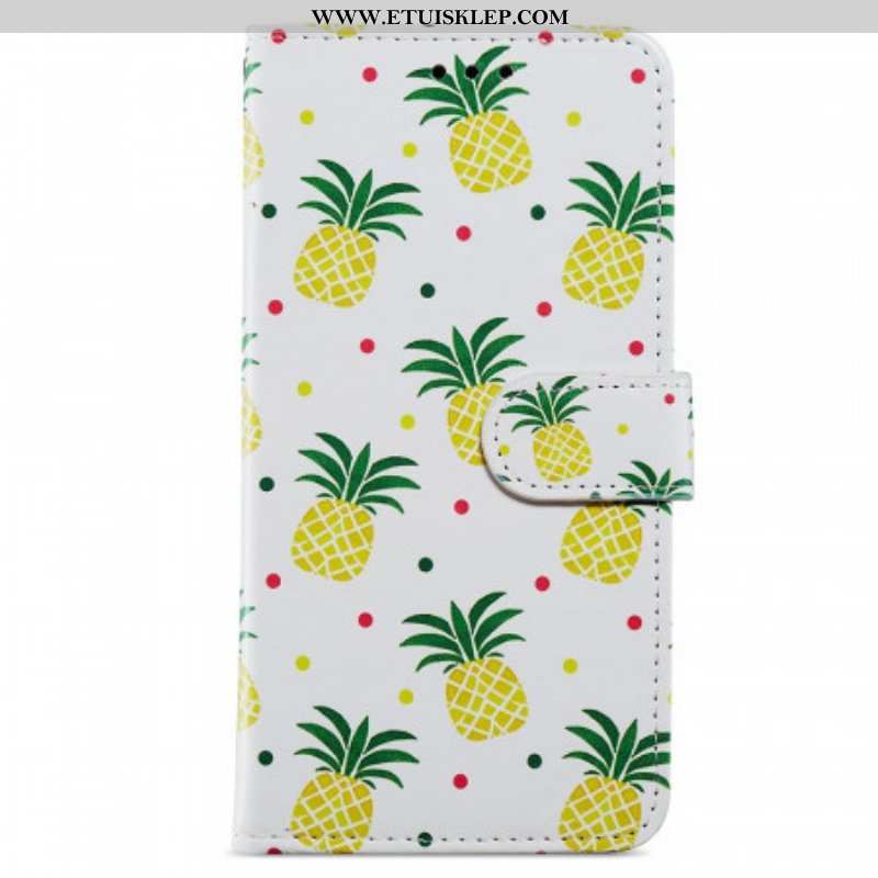 Etui Folio do Samsung Galaxy A13 Wiele Ananasów